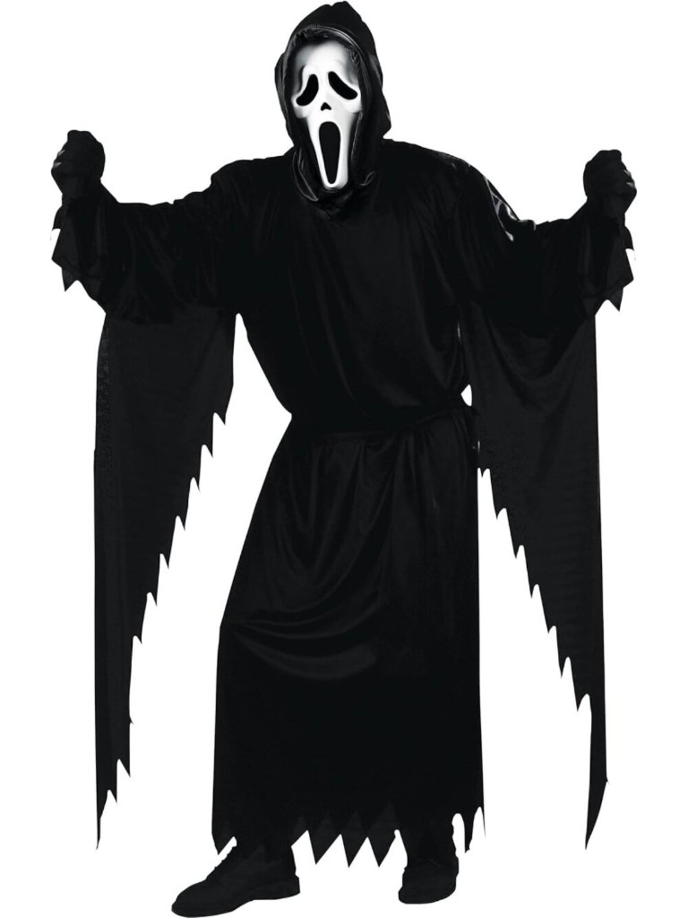 Spooky Ghost Face Adult Costume - Halloween Outfit, Creepy Mask & Accessories